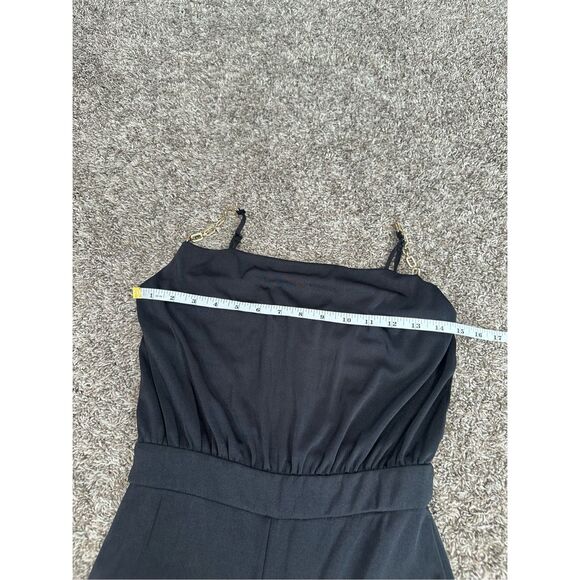 Jason Wu Palazzo Cowl Neck Chain Straps Black Jumpsuit Wide Leg Formal Party XS - Picture 7 of 12